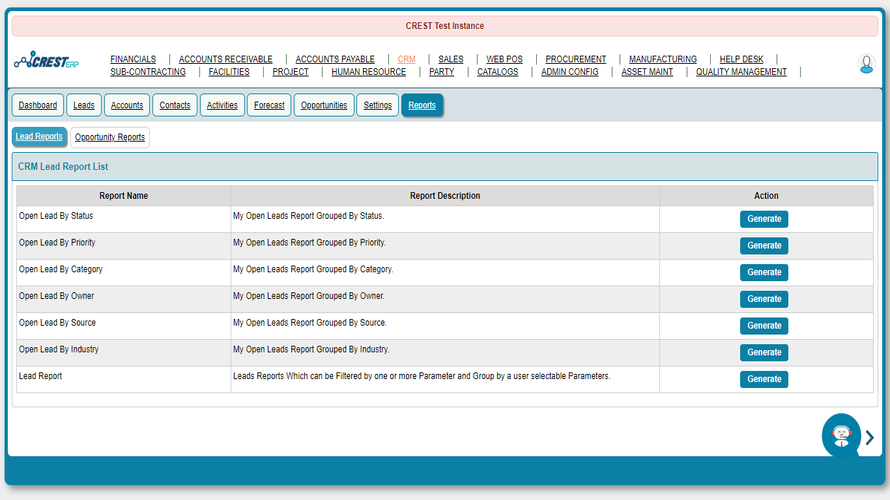 CREST CRM Screenshot 5
