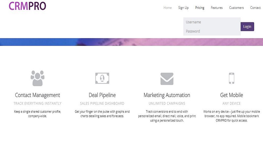 CRMPRO Screenshot 2