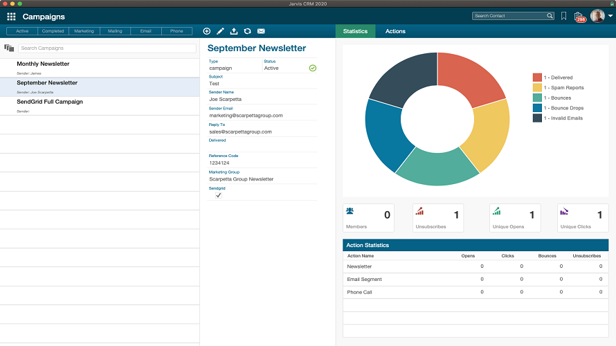 Jarvis CRM Screenshot 1