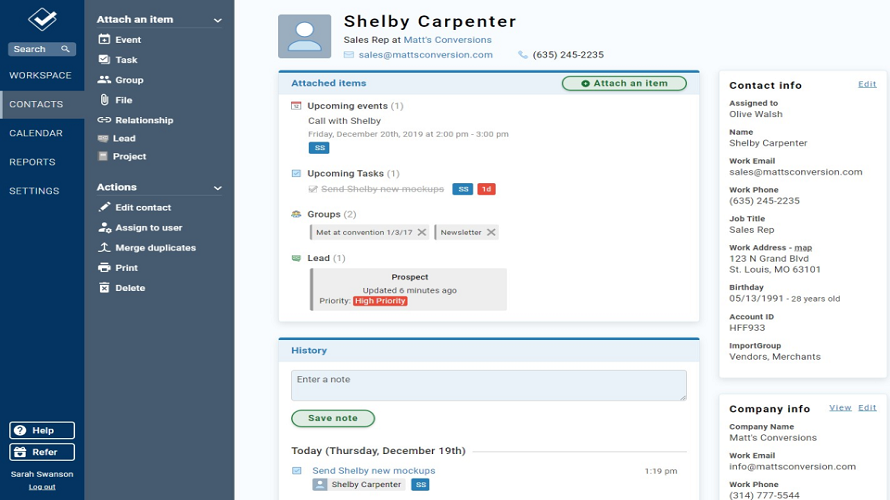 Less Annoying CRM Screenshot 1