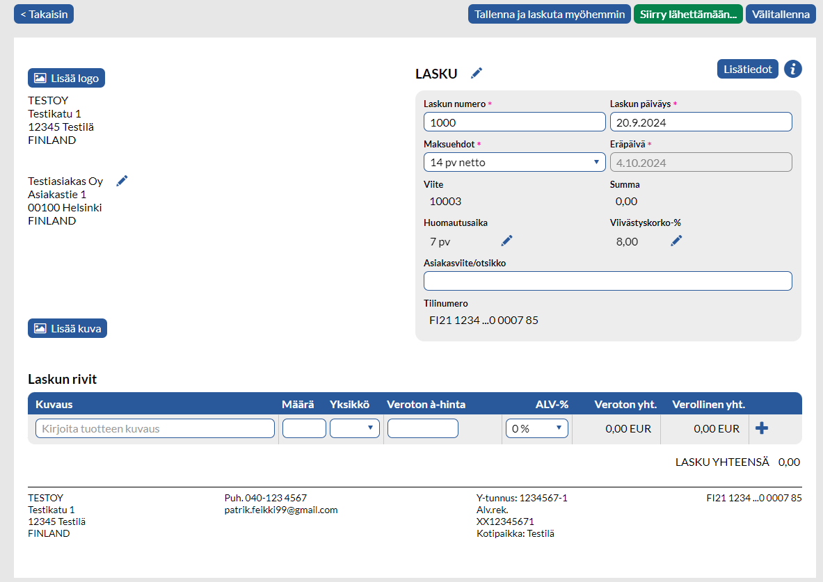 Nettilasku Screenshot 1
