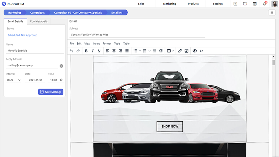 NucleusCRM Screenshot 1