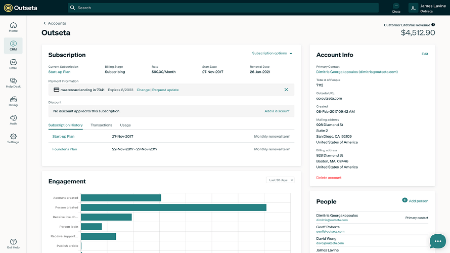 Outseta Screenshot 1
