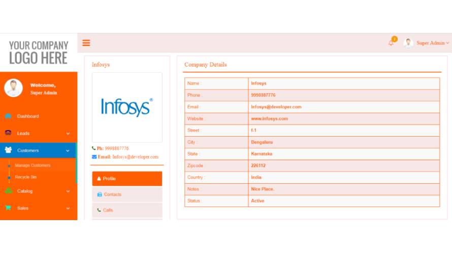 PHP CRM Screenshot 2