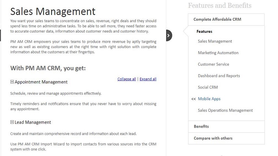 PMAM CRM Screenshot 1