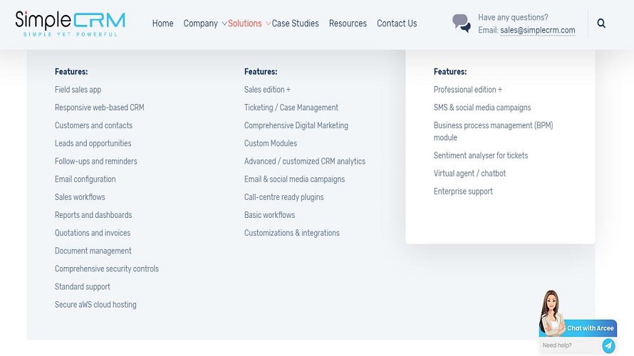 simplecrm.com Screenshot 1