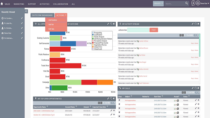 SuiteCRM Screenshot 1