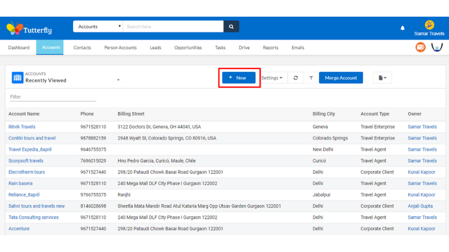 TutterflyCRM Screenshot 1