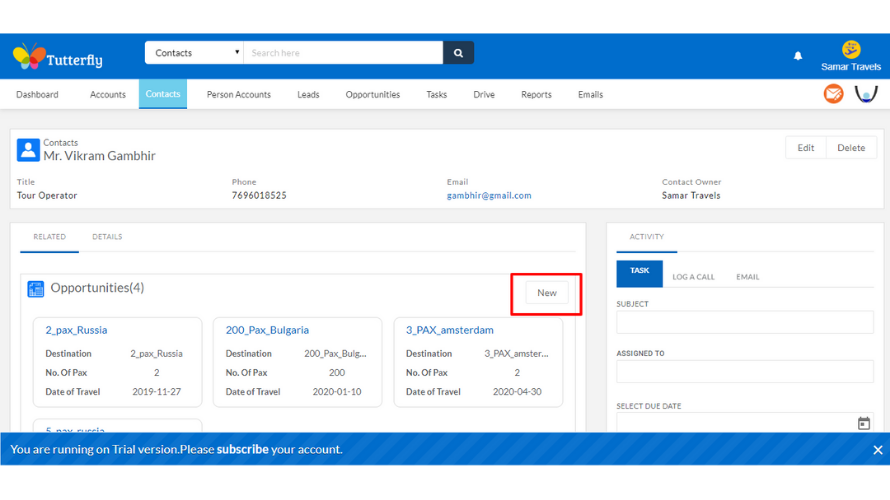 TutterflyCRM Screenshot 2