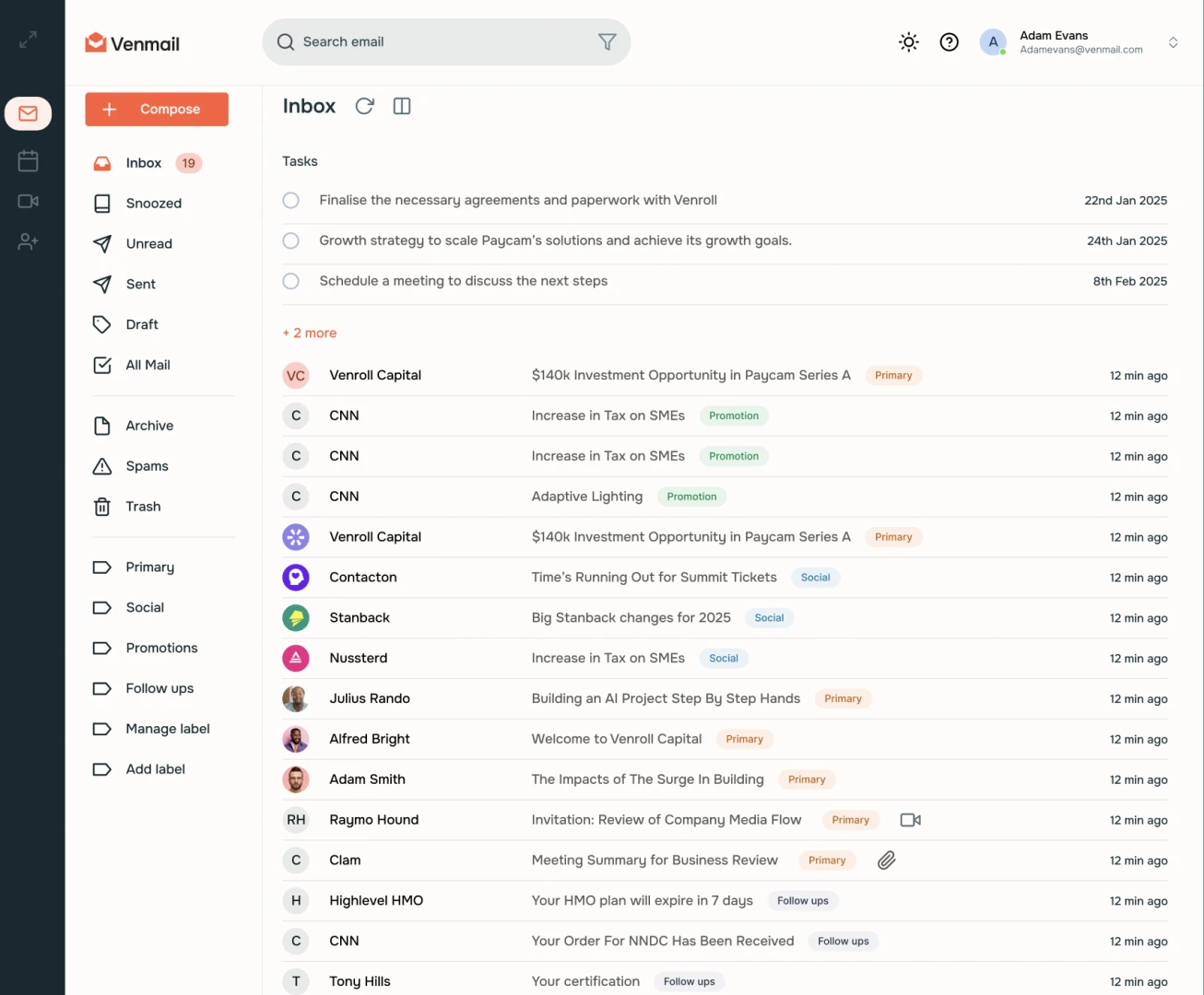 Venmail Screenshot 1