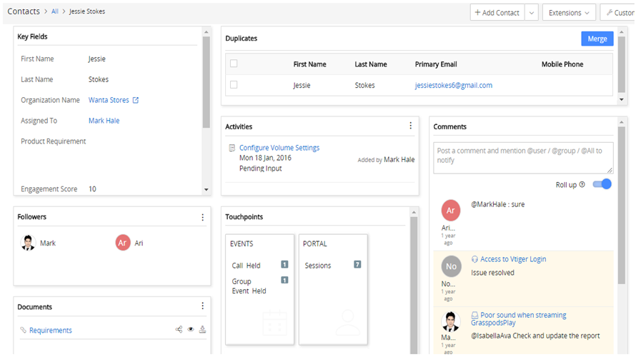 Vtiger CRM Screenshot 1