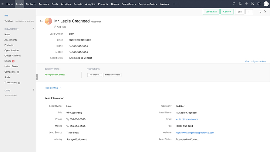 Zoho CRM Screenshot 6